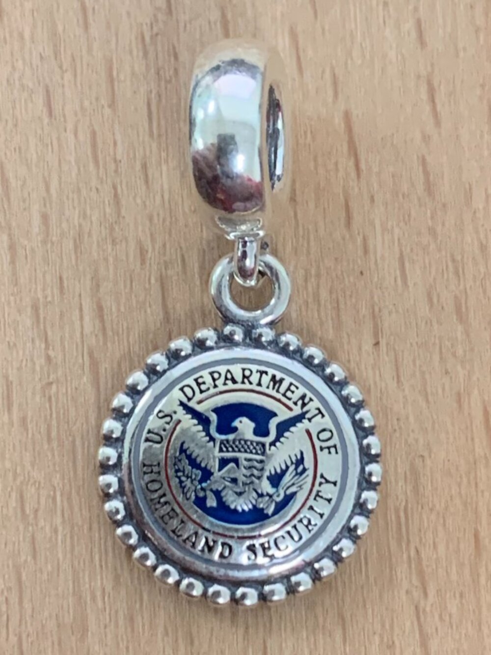Pandora U.S. Department of Homeland Security Micro Chapter Charm, S925 Silver